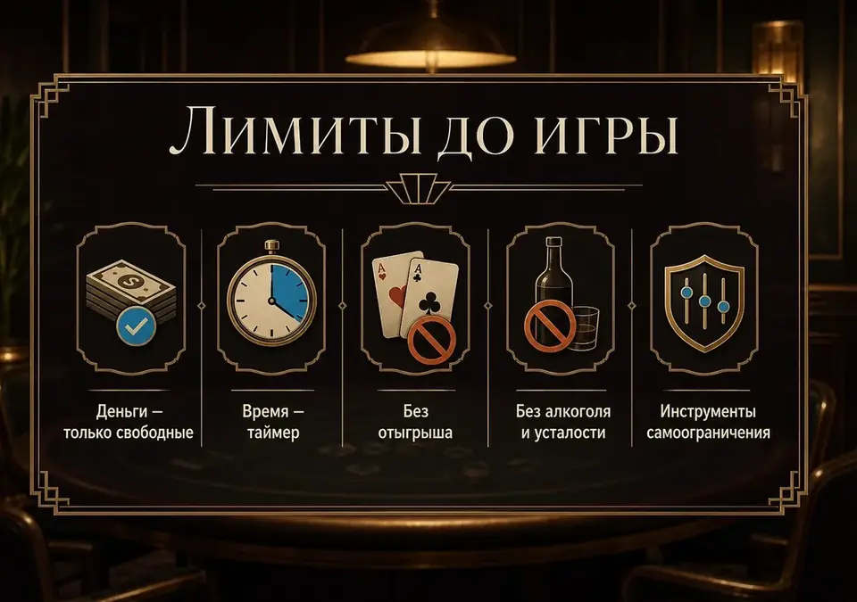 Инфографика о лимитах на деньги и время, которые задают ещё до начала игры